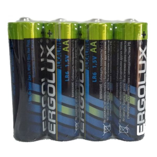 Батарейка Ergolux Alkaline LR6 SR4 AA 2700 мА*ч 4 шт синий