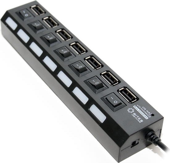 USB-Хаб 5bites HB27-203PBK